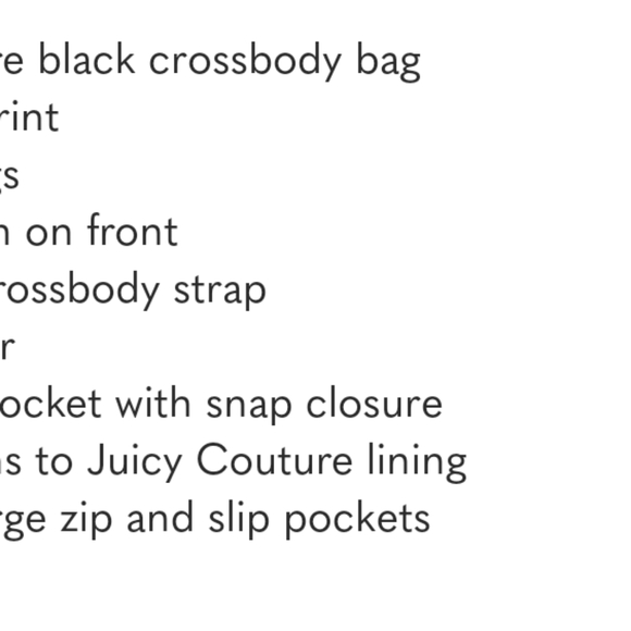 Juicy Couture Black Crossbody Bag - Picture 10 of 10